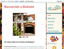 Tablet Screenshot of biohotelmexico.com